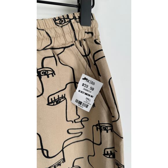 Akira Society Button Up Shirt And Drawstring Pants Women Small Artsy Linen Blend - Picture 13 of 16